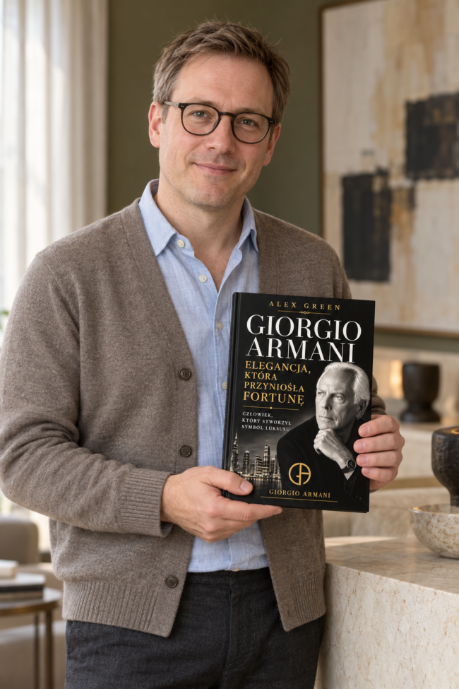 Alex Green<div id="crumbs" class="breadcrumbs-bmecp crumbs"><a href="https://prawdziwy-sukces.pl/">Prawdziwy Sukces</a> <span class="breadcrumb-sep">></span> <a href="https://prawdziwy-sukces.pl//ksiazka/">Produkt</a> <span class="breadcrumb-sep">></span> <span class="current">Giorgio Armani: Elegancja, Która Przyniosła Fortunę – Alex Green</span></div>