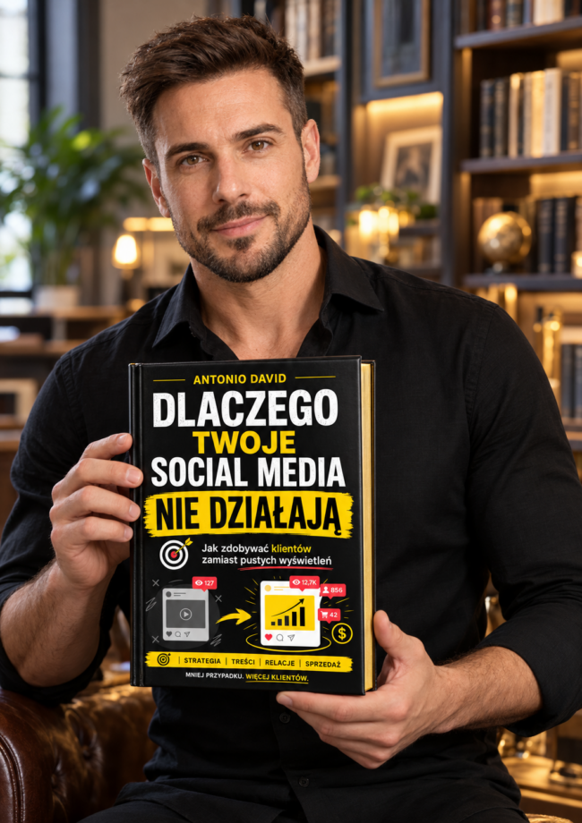 Antonio David<div id="crumbs" class="breadcrumbs-bmecp crumbs"><a href="https://prawdziwy-sukces.pl/">Prawdziwy Sukces</a> <span class="breadcrumb-sep">></span> <a href="https://prawdziwy-sukces.pl//ksiazka/">Produkt</a> <span class="breadcrumb-sep">></span> <span class="current">Dlaczego Twoje Social Media Nie Działają – Antonio David</span></div>