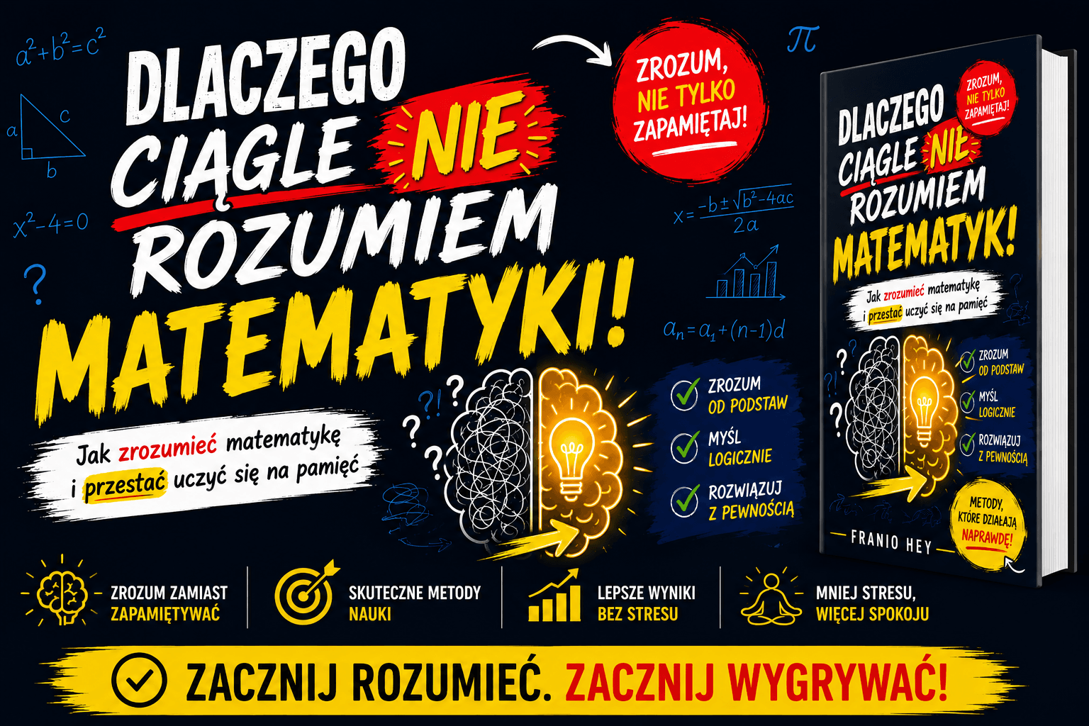 książka Dlaczego Ciągle Nie Rozumiem Matematyki - Franio Hey