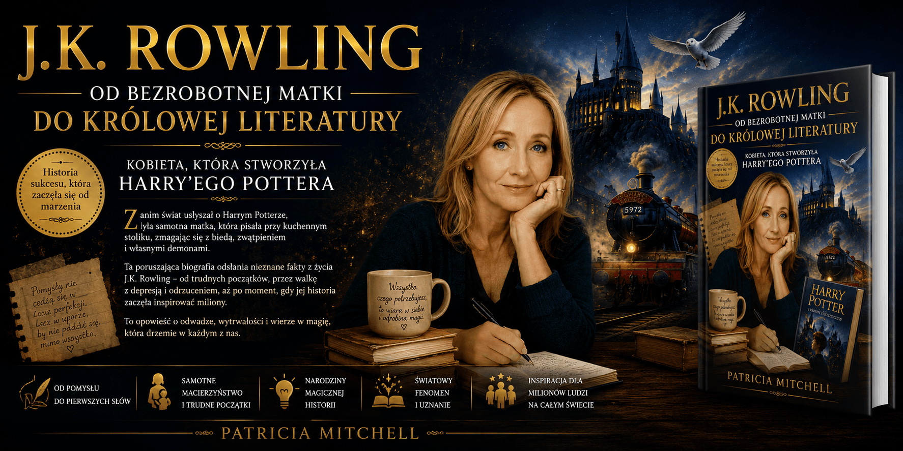 J.K. Rowling. Od Bezrobotnej Matki do Królowej Literatury - Patricia Mitchell