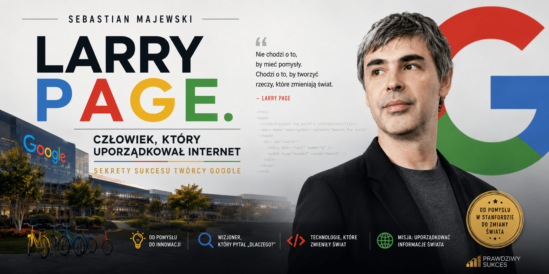 książka Larry Page. Człowiek, Który Uporządkował Internet - Sebastian Majewski