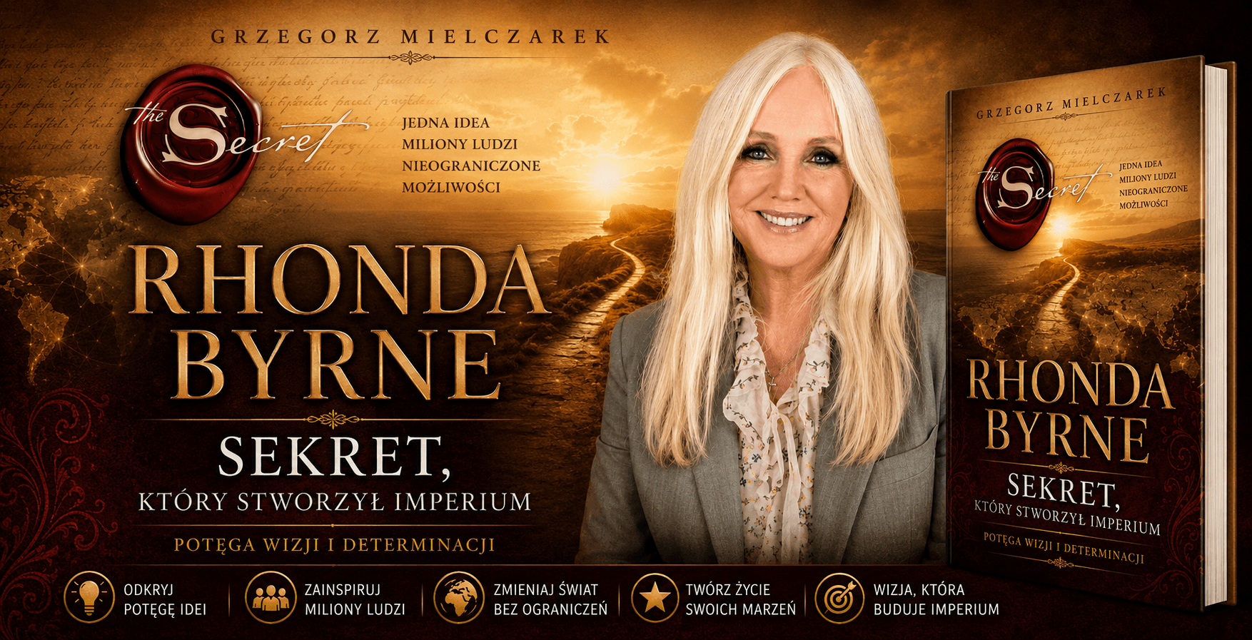 książka Rhonda Byrne. Sekret Który Stworzył Imperium - Grzegorz Mielczarek
