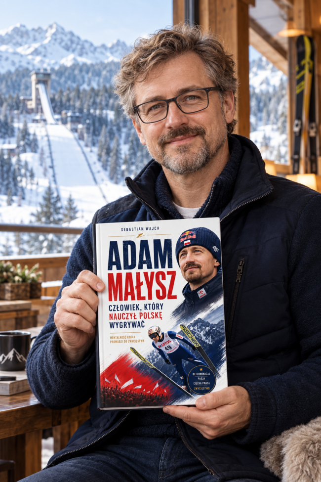 Sebastian Wajch<div id="crumbs" class="breadcrumbs-bmecp crumbs"><a href="https://prawdziwy-sukces.pl/">Prawdziwy Sukces</a> <span class="breadcrumb-sep">></span> <a href="https://prawdziwy-sukces.pl//ksiazka/">Produkt</a> <span class="breadcrumb-sep">></span> <span class="current">Adam Małysz: Człowiek Który Nauczył Polskę Wygrywać – Sebastian Wajch</span></div>