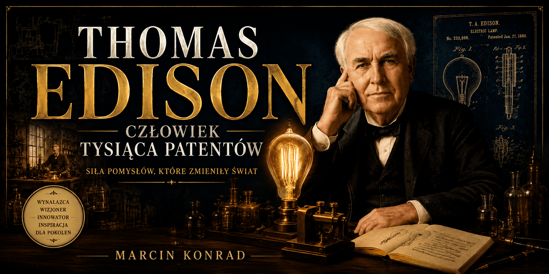 Thomas Edison Człowiek Tysiąca Patentów - Marcin Konrad