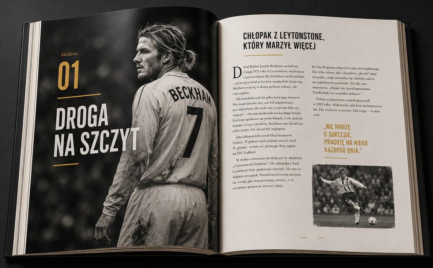 książka David Beckham. Historia Człowieka Który Nigdy Się Nie Poddał - Samuel Banes
