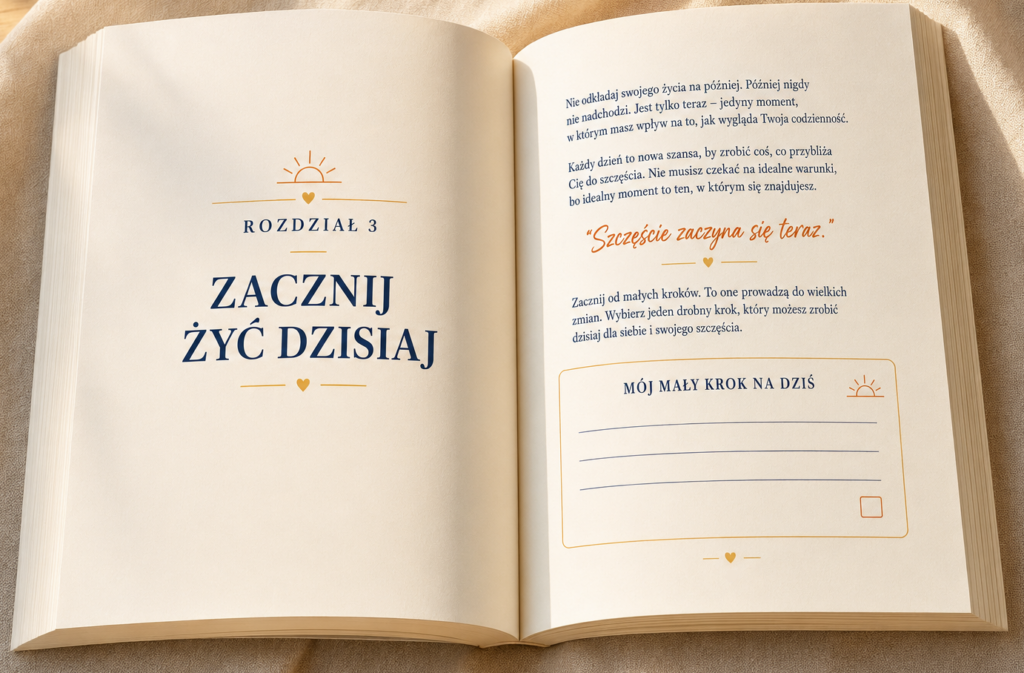 książka 2<div id="crumbs" class="breadcrumbs-bmecp crumbs"><a href="https://prawdziwy-sukces.pl/">Prawdziwy Sukces</a> <span class="breadcrumb-sep">></span> <a href="https://prawdziwy-sukces.pl//ksiazka/">Produkt</a> <span class="breadcrumb-sep">></span> <span class="current">Przestań Odkładać Szczęście na Później – Gloria Batista</span></div>