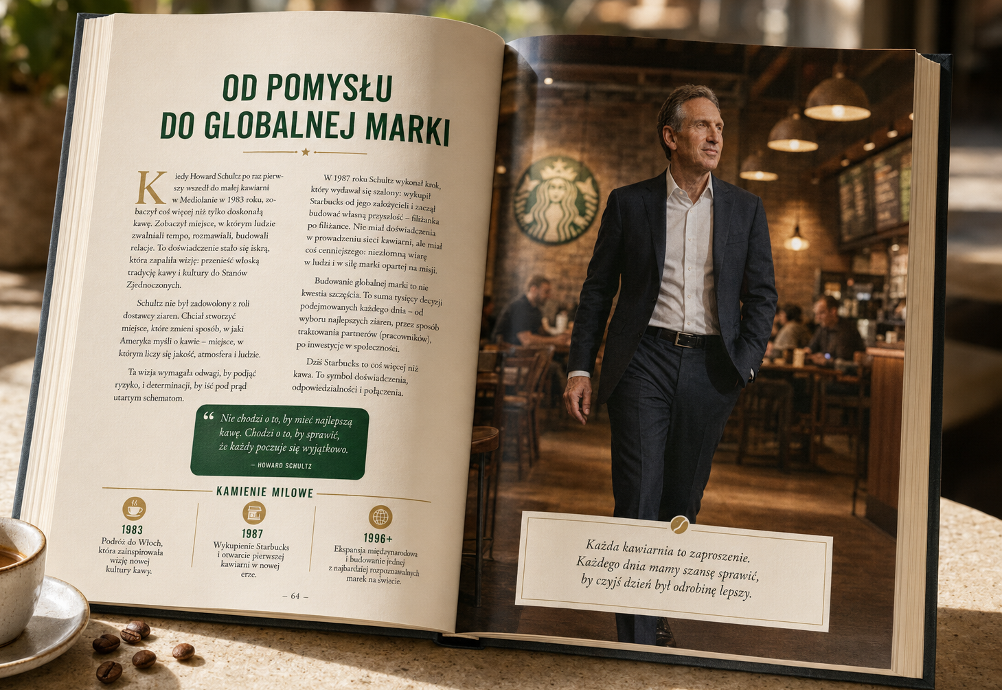 książka Howard Schultz. Od Biedy do Imperium Kawy - Marina Manzini
