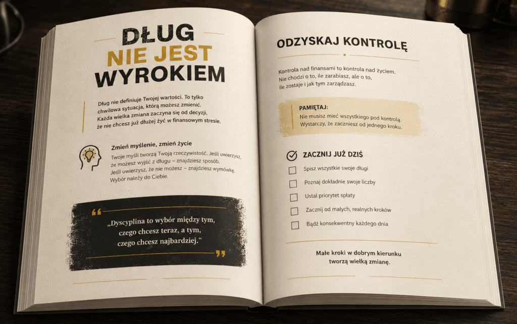 książka 2<div id="crumbs" class="breadcrumbs-bmecp crumbs"><a href="https://prawdziwy-sukces.pl/">Prawdziwy Sukces</a> <span class="breadcrumb-sep">></span> <a href="https://prawdziwy-sukces.pl//ksiazka/">Produkt</a> <span class="breadcrumb-sep">></span> <span class="current">Dług Nie Jest Wyrokiem – Theo Sharma</span></div>
