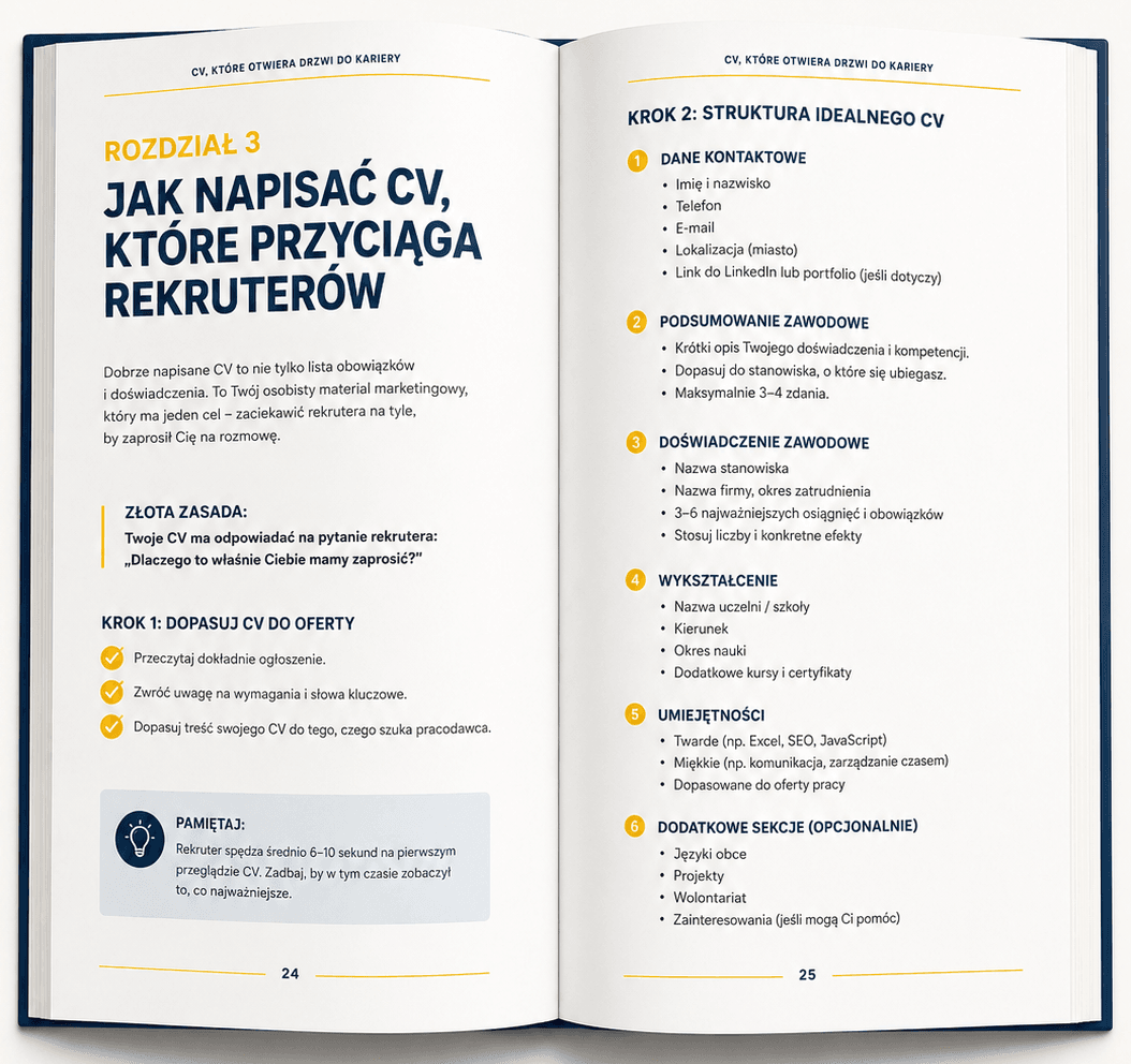 książka CV Które Otwiera Drzwi Do Kariery - Anna Mucha