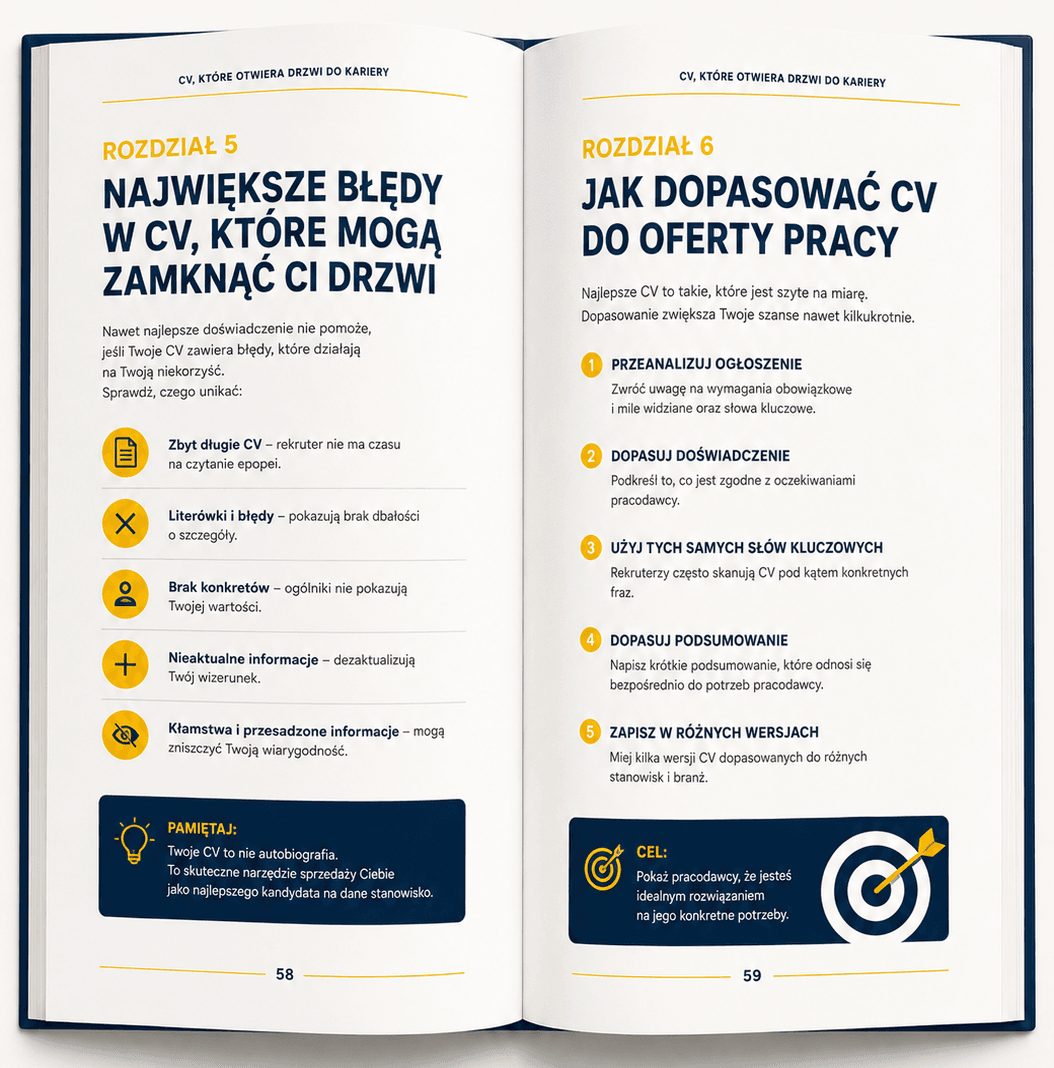 książka CV Które Otwiera Drzwi Do Kariery - Anna Mucha