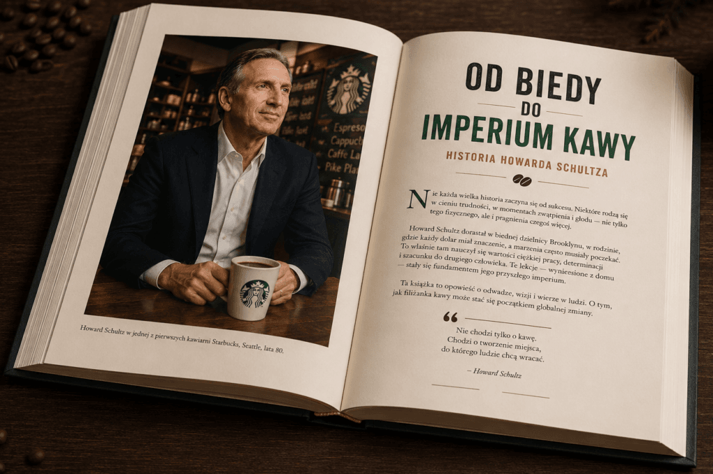książka 2<div id="crumbs" class="breadcrumbs-bmecp crumbs"><a href="https://prawdziwy-sukces.pl/">Prawdziwy Sukces</a> <span class="breadcrumb-sep">></span> <a href="https://prawdziwy-sukces.pl//ksiazka/">Produkt</a> <span class="breadcrumb-sep">></span> <span class="current">Howard Schultz: Od Biedy do Imperium Kawy – Marina Manzini</span></div>