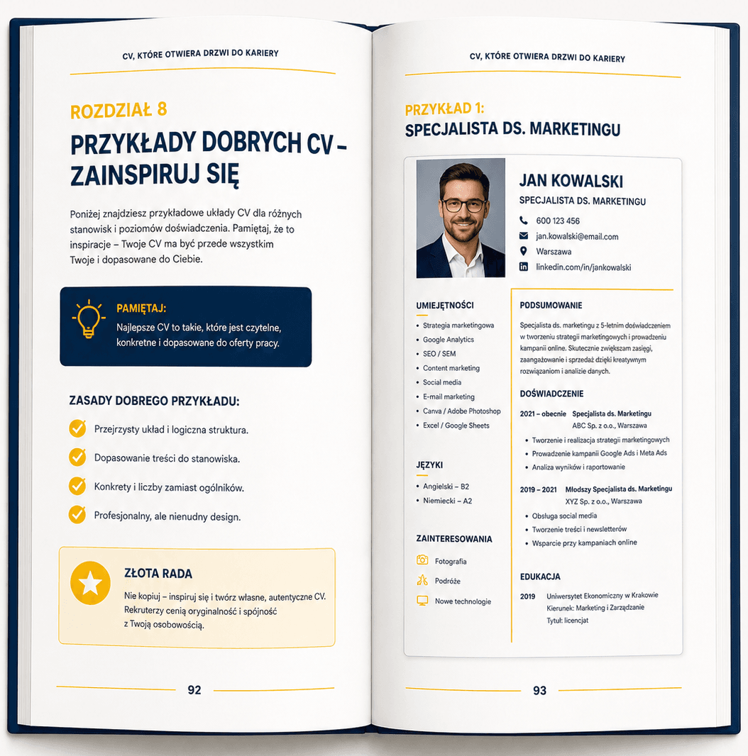 książka CV Które Otwiera Drzwi Do Kariery - Anna Mucha