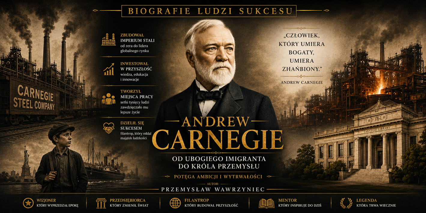 Andrew Carnegie Od Ubogiego Imigranta do Króla Przemysłu<div id="crumbs" class="breadcrumbs-bmecp crumbs"><a href="https://prawdziwy-sukces.pl/">Prawdziwy Sukces</a> <span class="breadcrumb-sep">></span> <a href="https://prawdziwy-sukces.pl/category/ludzie-sukcesu/">Ludzie sukcesu</a> <span class="breadcrumb-sep">></span> <a href="https://prawdziwy-sukces.pl/category/ludzie-sukcesu/kultura-i-rozrywka/">Kultura i rozrywka</a> <span class="breadcrumb-sep">></span> <span class="current">Justin Bieber – Narodziny Gwiazdy</span></div>