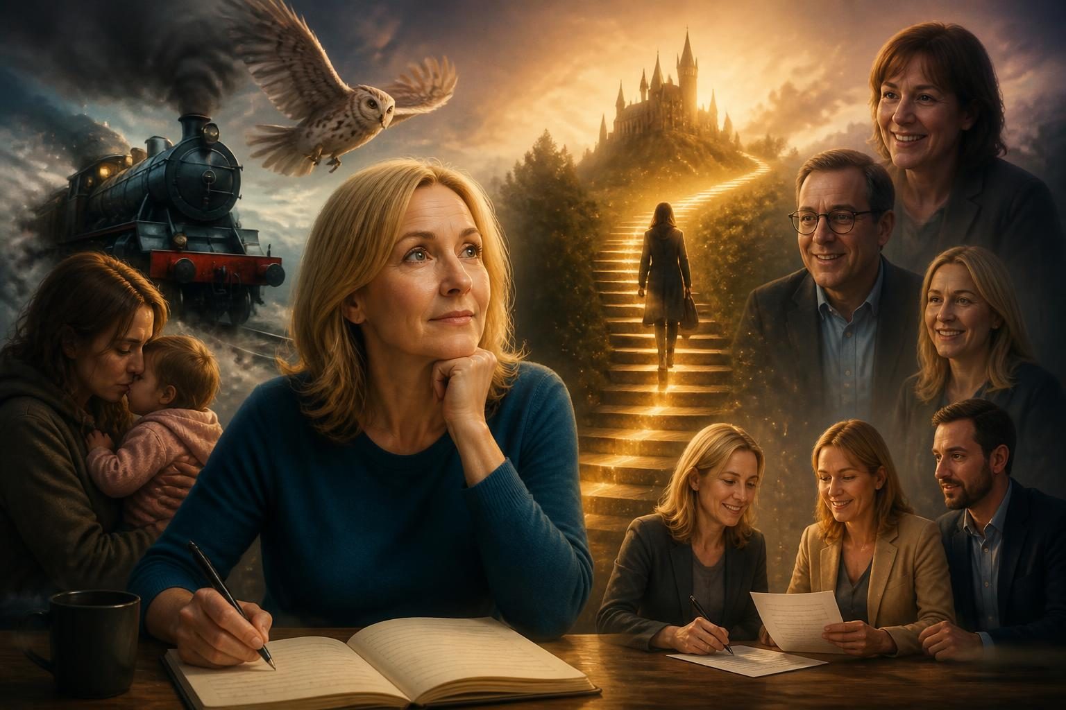 Droga do sukcesu J K Rowling – najważniejsze decyzje, przełomowe wydarzenia i osoby wspierające rozwój jej kariery
