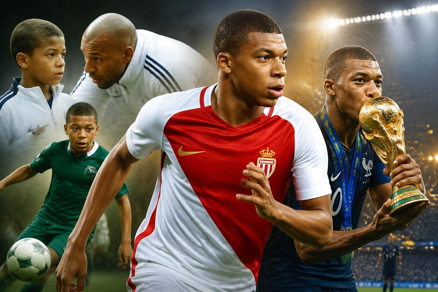 Kariera juniorska, pierwsze kluby, trenerzy i przełomowe sukcesy Kyliana Mbappé