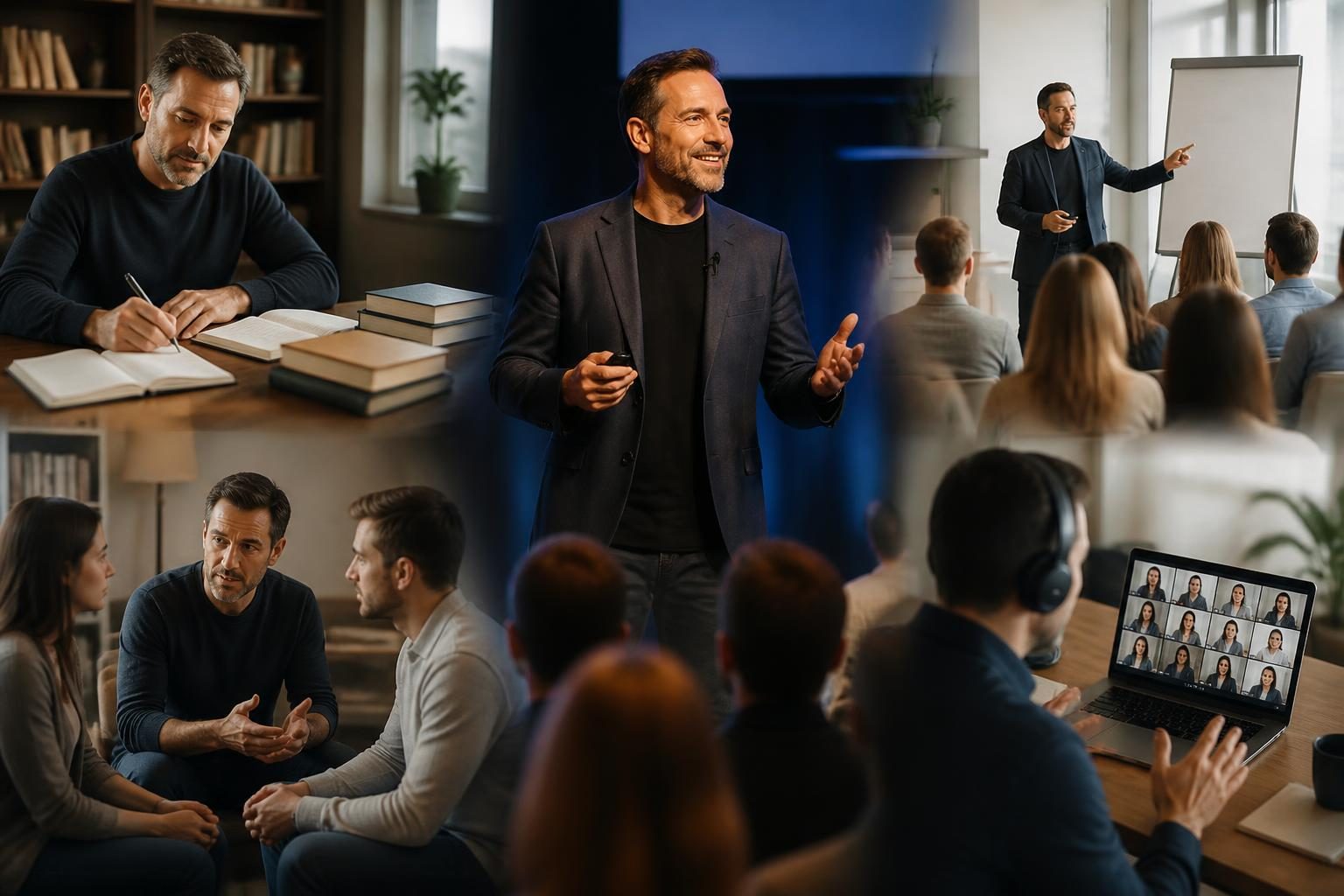 Metody pracy mentorów i mówców motywacyjnych – książki, szkolenia, seminaria, coaching i programy internetowe