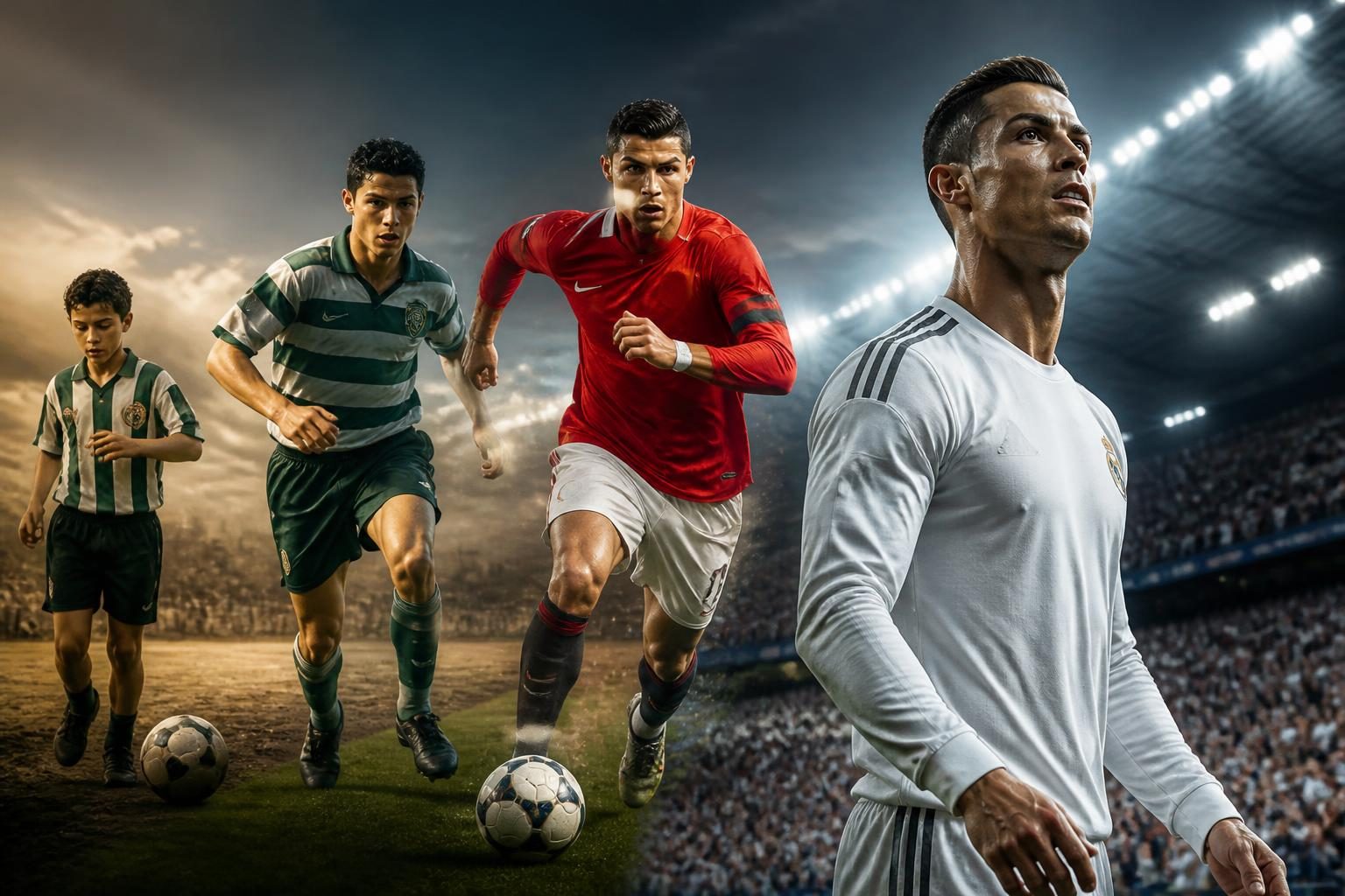 Początki profesjonalnej kariery i droga do sportowej elity Cristiano Ronaldo