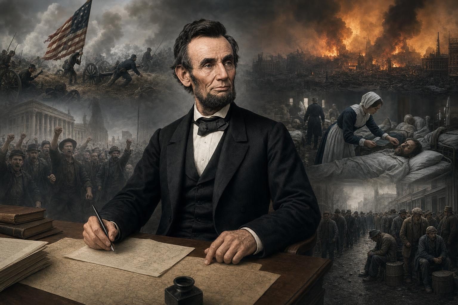 Przywództwo Abrahama Lincolna w czasach kryzysów – wojny, protesty, katastrofy, epidemie i załamania gospodarcze