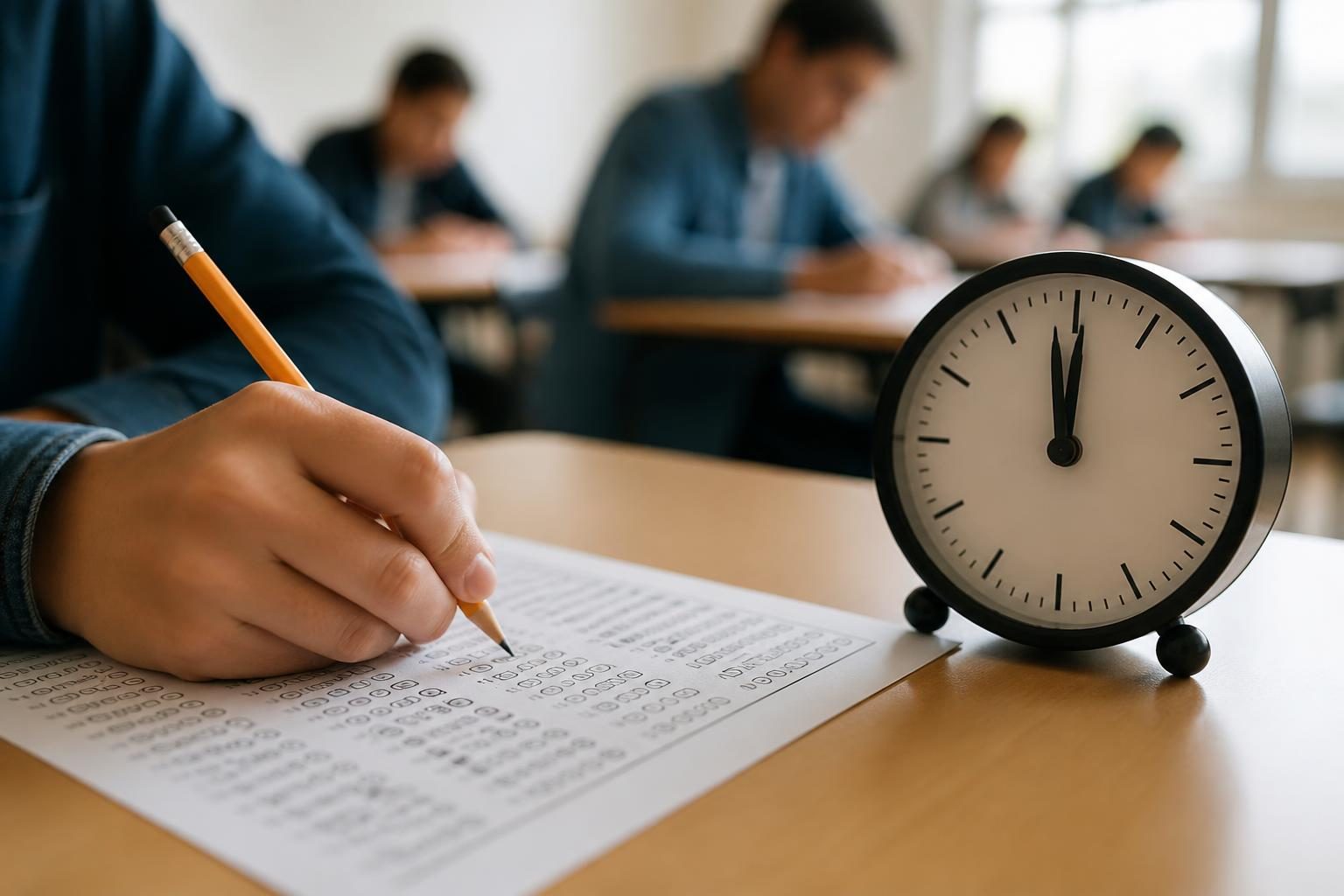Jak zarezerwować końcowe minuty na uzupełnienie karty odpowiedzi?